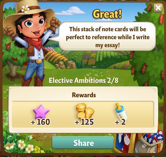 farmville 2 elective ambitions: governing in the details rewards, bonus