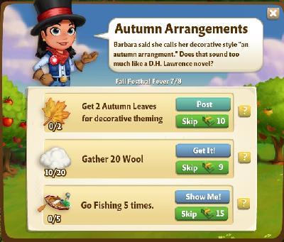 farmville 2 fall festival fever: autumn arrangements rewards, bonus