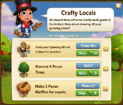 farmville 2 fall festival fever: crafty locals rewards, bonus