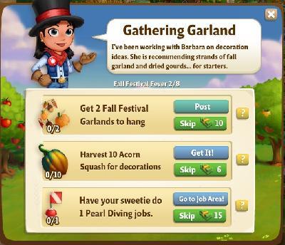 farmville 2 fall festival fever: gathering garland rewards, bonus
