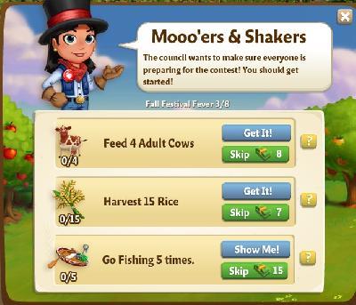 farmville 2 fall festival fever: mooo'ers and shakers rewards, bonus