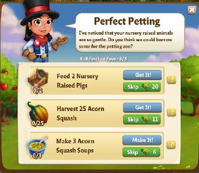 farmville 2 fall festival fever: perfect petting rewards, bonus