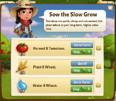 farmville 2 fast crops 1-1: sow the slow grow rewards, bonus