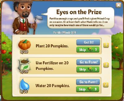 farmville 2 fertile minds: eyes on the prize rewards, bonus