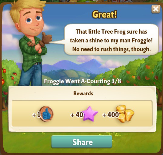 farmville 2 froggie went a-courting: riverside snack rewards, bonus