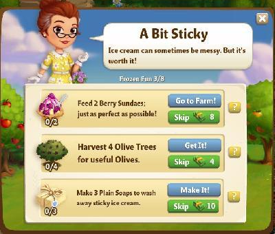 farmville 2 frozen fun: a bit sticky part 3 of 8 rewards, bonus