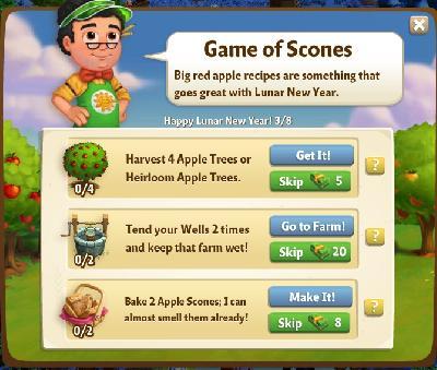 farmville 2 happy lunar new year: game of scones rewards, bonus
