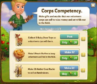 farmville 2 herbivore corps: corps competency rewards, bonus