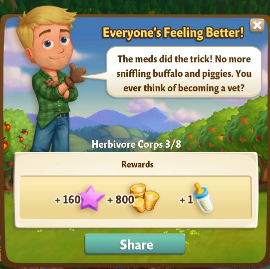 farmville 2 herbivore corps: it trundles antifungals rewards, bonus