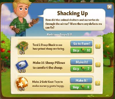 farmville 2 herbivore corps: shacking up rewards, bonus