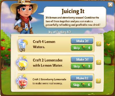 farmville 2 joy of cooking: juicing it rewards, bonus