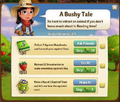 farmville 2 kind of squirrely: a bushy tale part 2 of 8 rewards, bonus