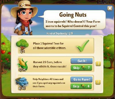 farmville 2 kind of squirrely: going nuts part 1 of 8 rewards, bonus