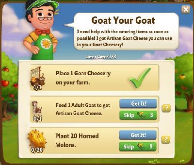 farmville 2 later cater: goat your goat rewards, bonus