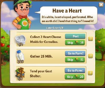farmville 2 later cater: have a heart rewards, bonus
