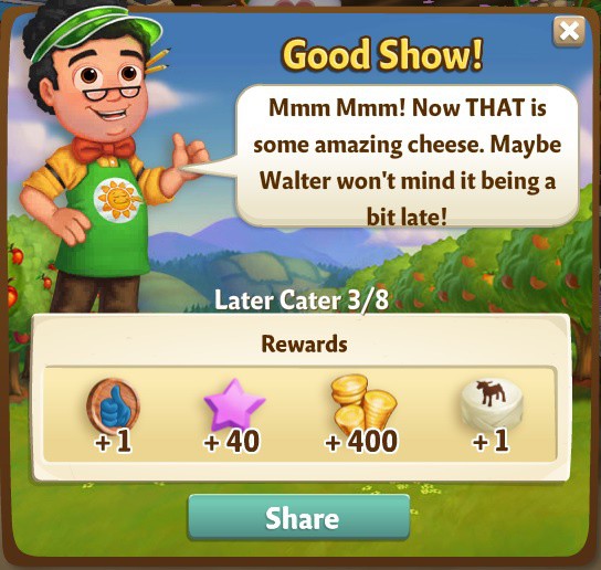 farmville 2 later cater: rage dubocage rewards, bonus