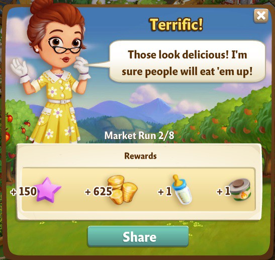 farmville 2 market run: ordered around rewards, bonus