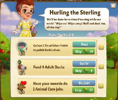 farmville 2 mayor may not: hurling the sterling rewards, bonus
