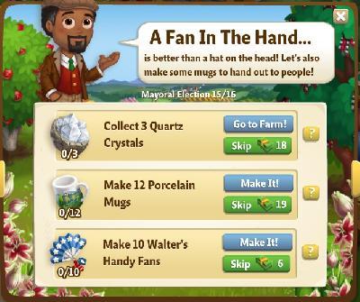 farmville 2 mayoral election: a fan in the hand rewards, bonus