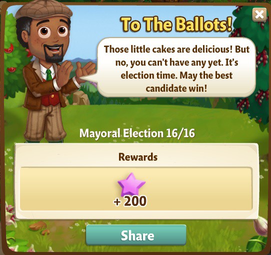 farmville 2 mayoral election: i goat this in the bag rewards, bonus