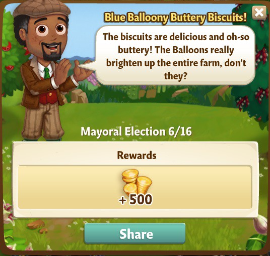 farmville 2 mayoral election: true blue rewards, bonus