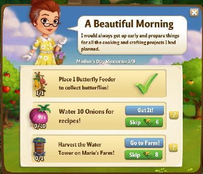 farmville 2 mother's day memories: a beautiful morning rewards, bonus