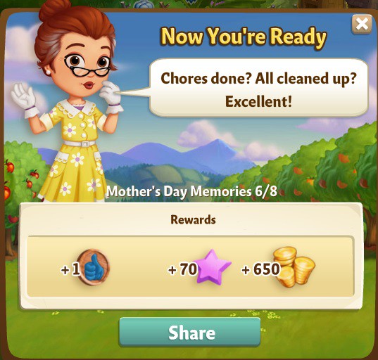 farmville 2 mother's day memories: a little running around rewards, bonus