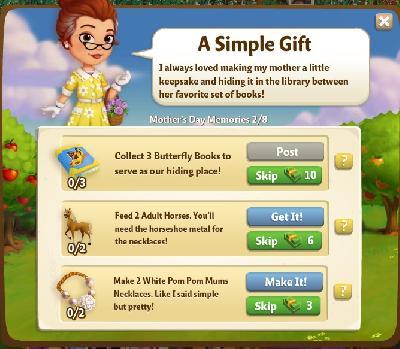 farmville 2 mother's day memories: a simple gift rewards, bonus