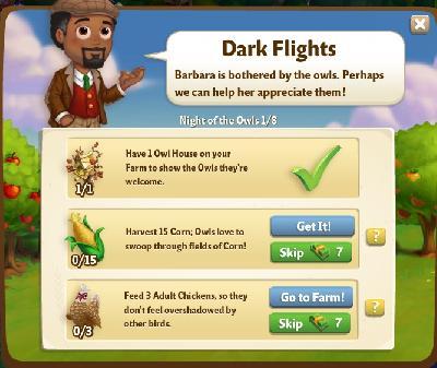 farmville 2 night of the owls: dark flights rewards, bonus