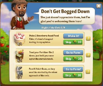 farmville 2 night of the owls: don't get bogged down rewards, bonus