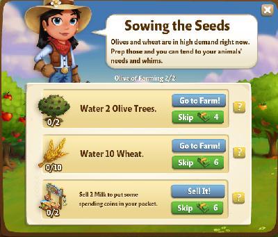 farmville 2 olive of farming: sowing the seeds rewards, bonus
