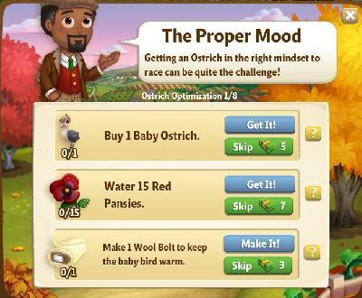 farmville 2 ostrich optimization: the proper mood rewards, bonus