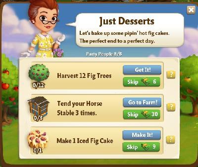 farmville 2 party people: just desserts rewards, bonus