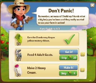 farmville 2 party problems: dont panic rewards, bonus