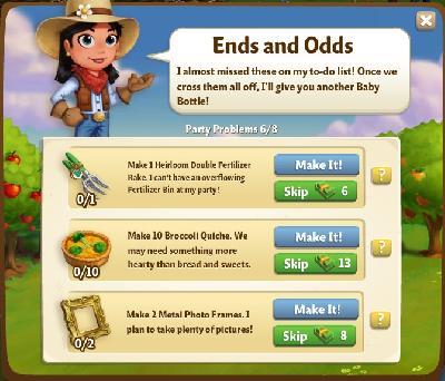 farmville 2 party problems: ends and odds rewards, bonus