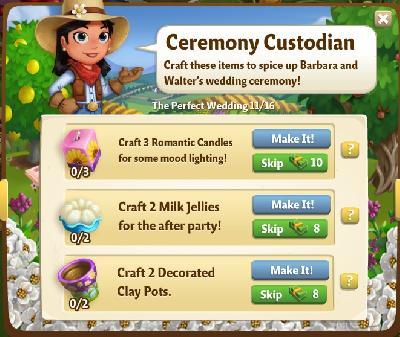 farmville 2 the perfect wedding: ceremony custodia rewards, bonus