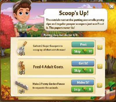farmville 2 petting zoo hullabaloo: scoop s up rewards, bonus