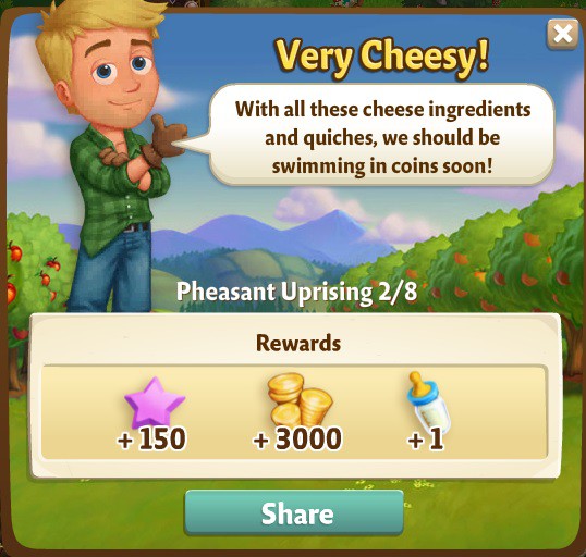 farmville 2 pheasant uprising: a cheesy operation rewards, bonus