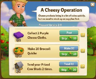 farmville 2 pheasant uprising: a cheesy operation rewards, bonus
