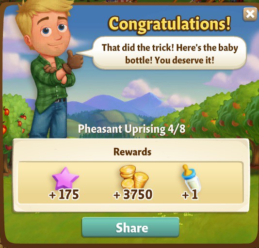 farmville 2 pheasant uprising: got his goat rewards, bonus