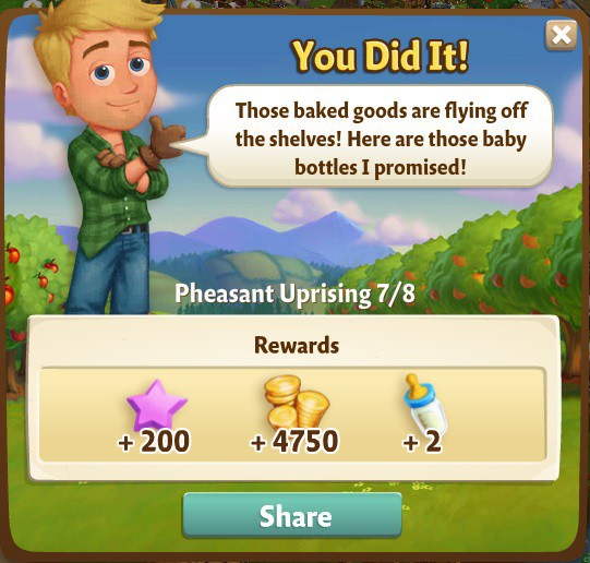 farmville 2 pheasant uprising: muffin mania rewards, bonus