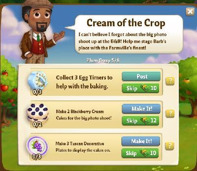 farmville 2 plum crazy: cream of the crop rewards, bonus