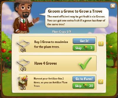 farmville 2 plum crazy: groom a grove to grow a trove rewards, bonus
