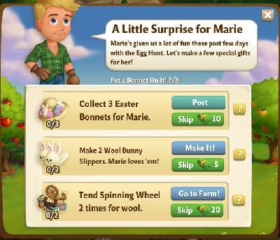 farmville 2 put a bonnet on it: a little surprise for marie rewards, bonus