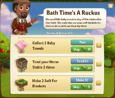 farmville 2 raising a ruckus: bath time's a ruckus rewards, bonus