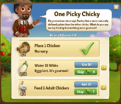 farmville 2 raising a ruckus: one picky chicky rewards, bonus