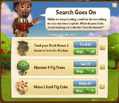 farmville 2 raising a ruckus: search goes on rewards, bonus