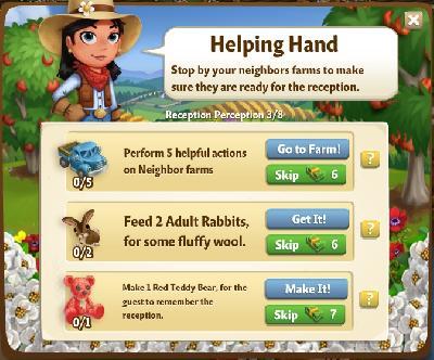 farmville 2 reception perception: helping hand rewards, bonus