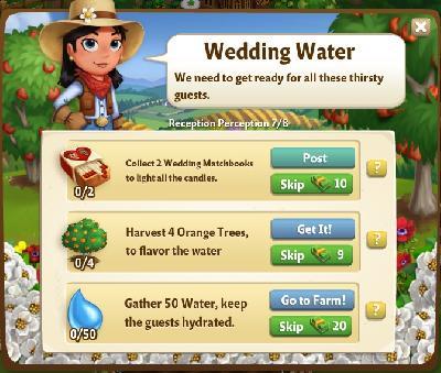 farmville 2 reception perception: wedding water rewards, bonus