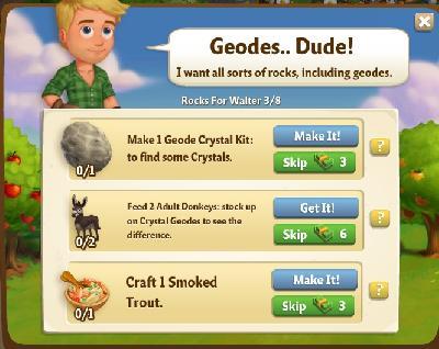 farmville 2 rocks for walter: geodes dude rewards, bonus